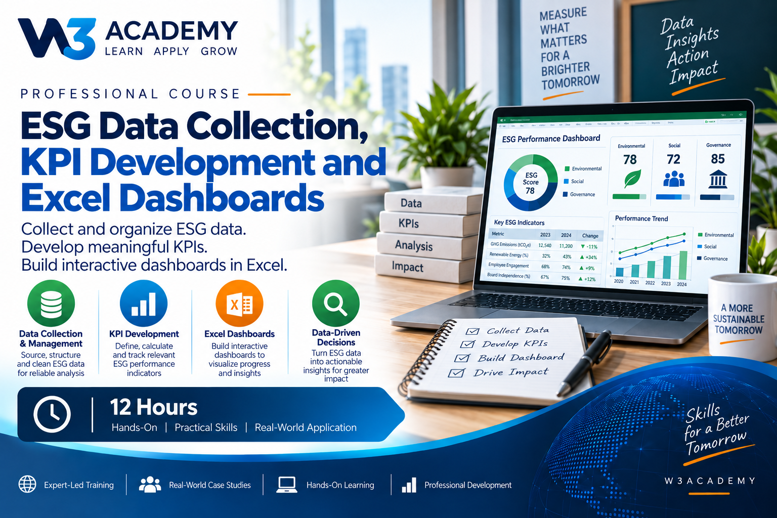 ESG Data Collection, KPI Development and Excel Dashboards